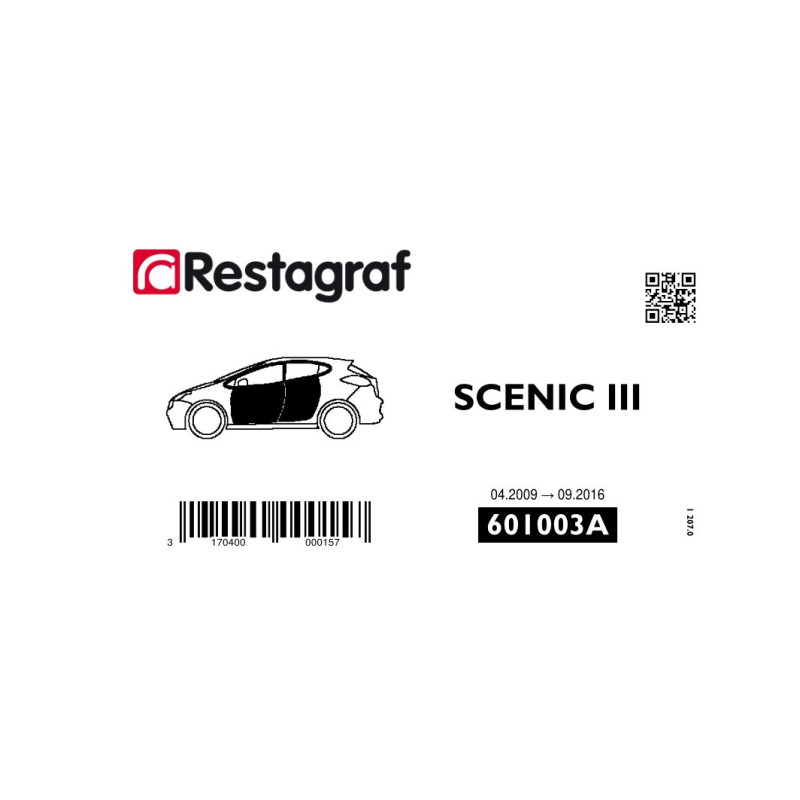 Kit de Fixations pour portes SCENIC III Toutes versions 06.2009 → 09.2016