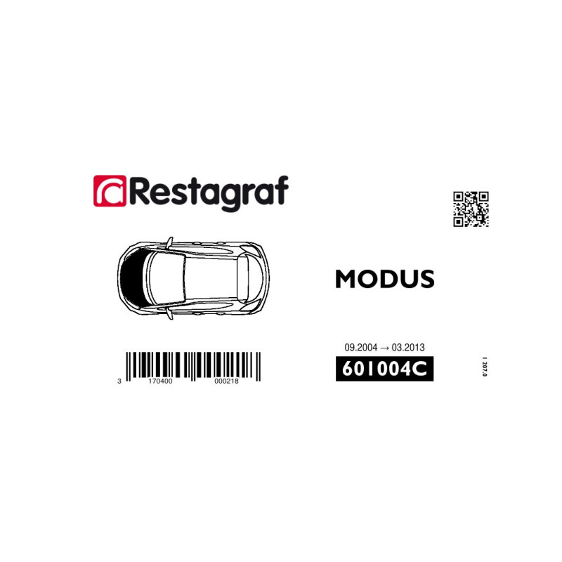 Kit de Fixations pour capot MODUS Toutes versions 09.2004 → 03.2013