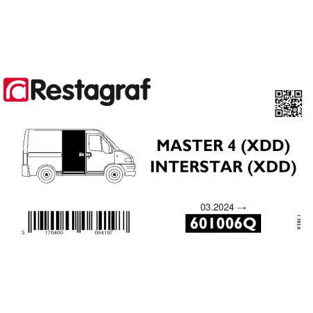 Kit de Fixations pour portes latérales coulissantes MASTER 4 (XDD) 03.2024 → / INTERSTAR (XDD)  03.20124 →
