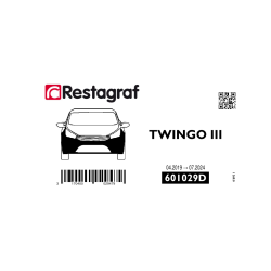 Kit de Fixations pour bouclier AV TWINGO III (Phase 2) 04.2019 → 07.2024