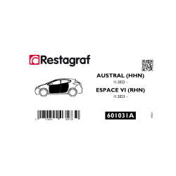 Fasteners kit for doors AUSTRAL 11.2022 → / ESPACE VI 11.2023→