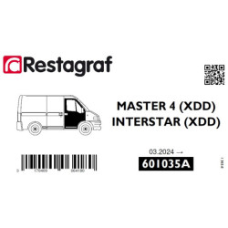 Kit de Fixations pour portes MASTER 4 (XDD) 03.2024 → / INTERSTAR (XDD)  03.20124 →