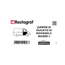 Bevestigingsset voor voordeuren JUMPER III / DUCATO 3 / BOXER 3 (Phase2) 06.2014 → / MOVANO C 10.2021 →