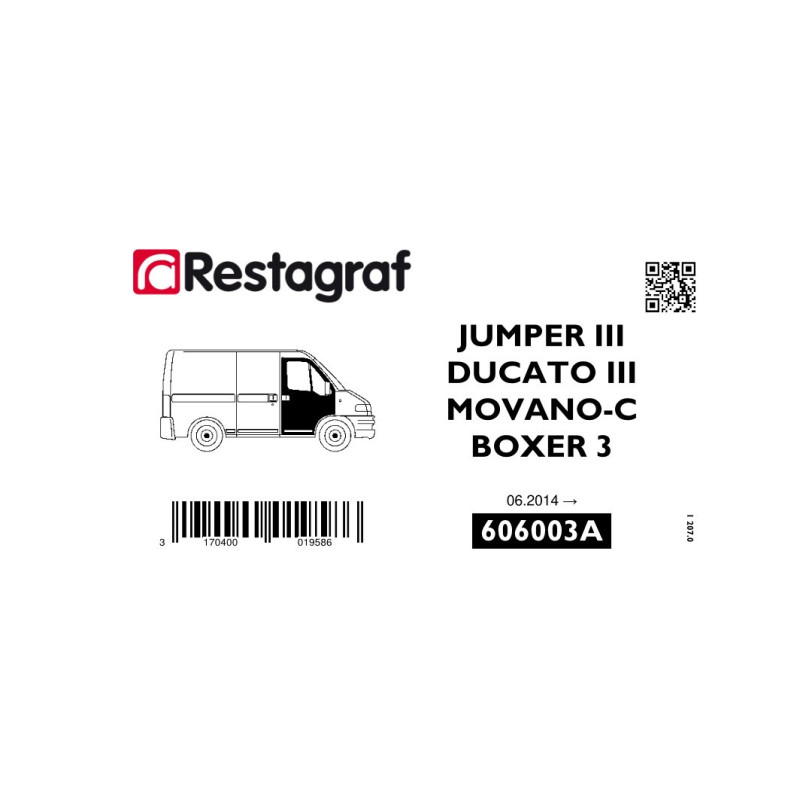 Kit de Fixations pour portes AV JUMPER III / DUCATO 3 / BOXER 3 (Phase2) 06.2014 → / MOVANO C 10.2021 →