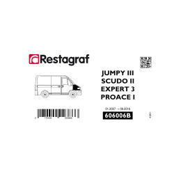 Bevestigingsset voor voorvleugel EXPERT 3 / JUMPY III / PROACE I / SCUDO II 01.2007 → 09.2016