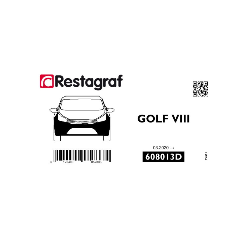 Bevestigingsset voor voorbumperb GOLF VIII (Phase 1) Alle versies 03.2020 →