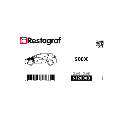 Fasteners kit for front fender 500X All versions 02.2015 → 07.2024
