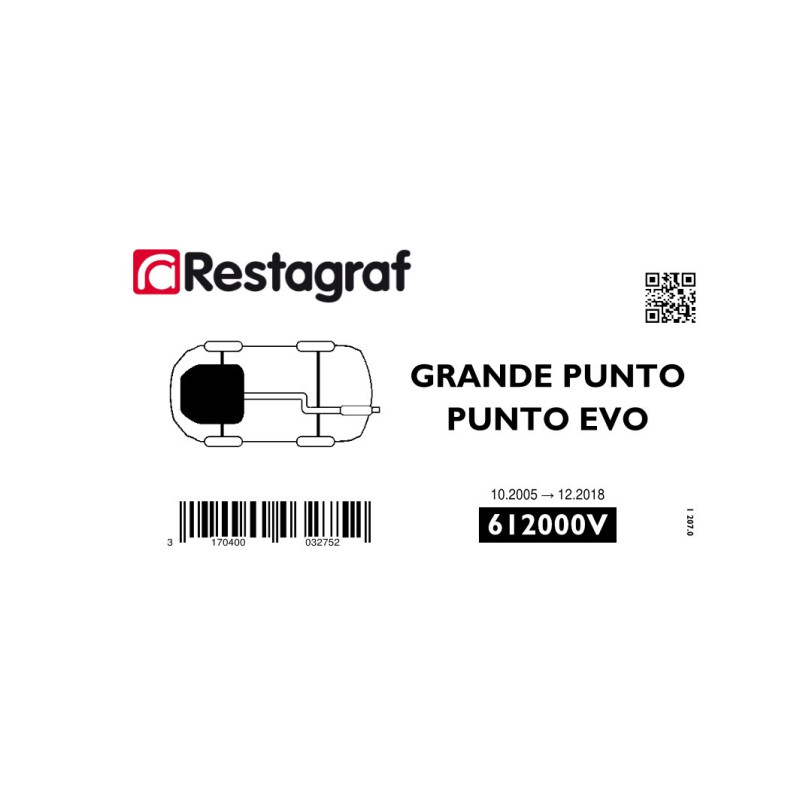 Kit de Fixations pour carénage sous moteur essence GRANDE PUNTO 10.2005 → 12.2018