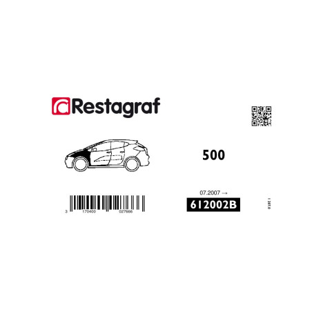 Fasteners kit for front fender 500 (Phase 1)-2 07.2007 →