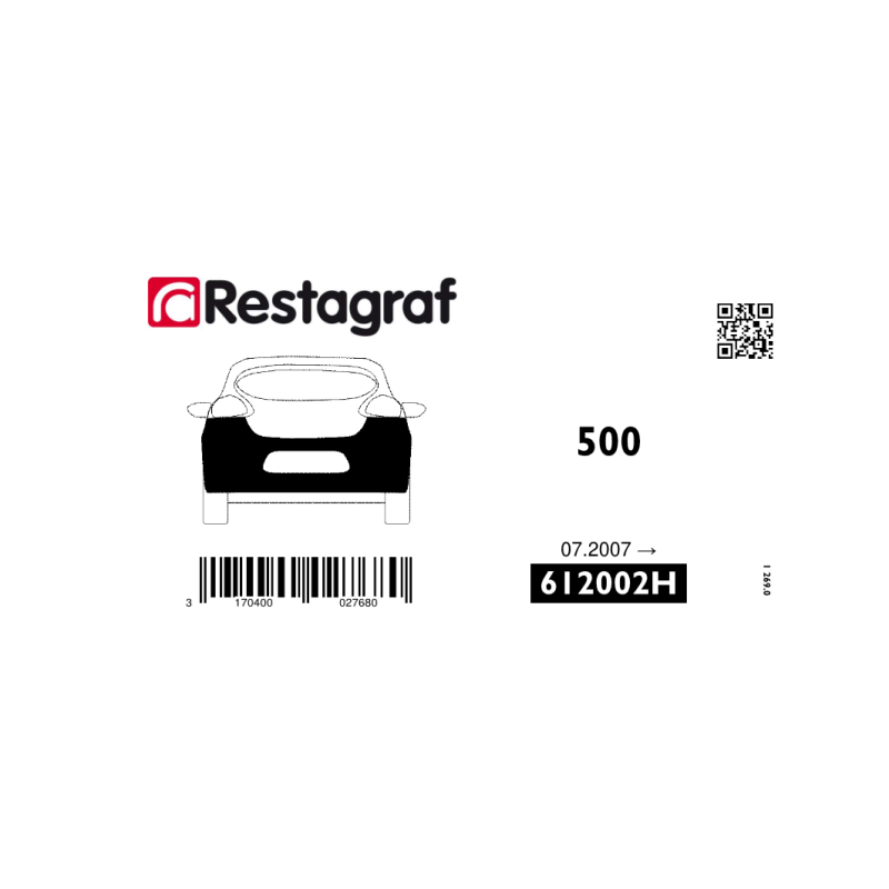 Bevestigingsset voor achterbumper 500 (3P-83 -4S) 07.2007 →