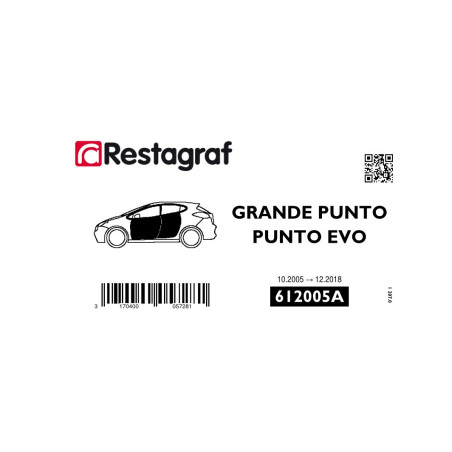 Fasteners kit for doors GRANDE PUNTO/PUNTO EVO 10.2005 → 12.2018