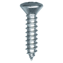ZELFTAPPENDE SCHROEF MET GEWELFDE VERZONKEN KOP POZI WIT ZINK Ø 4,2 X 19 mm DIN 7983