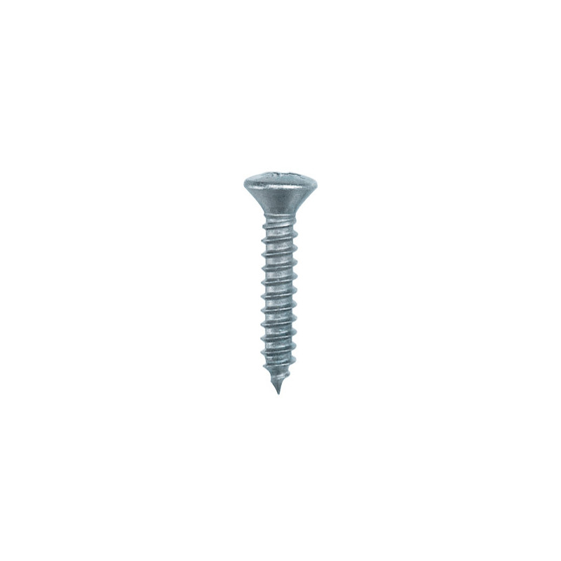 ZELFTAPPENDE SCHROEF MET GEWELFDE VERZONKEN KOP POZI WIT ZINK Ø 4,8 X 25 mm DIN 7983