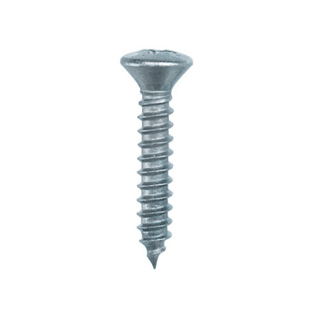 ZELFTAPPENDE SCHROEF MET GEWELFDE VERZONKEN KOP POZI WIT ZINK Ø 4,8 X 25 mm DIN 7983