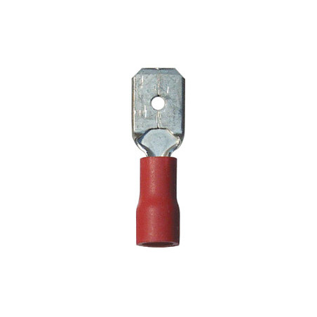 MANNELIJK GEÏSOLEERD VLAKSTEKERHULS KABELSCHOEN  6,35 x 0,8 mm (0,3 → 1,5 mm²)