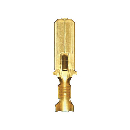PLATTE, MANNELIJKE, NIET-GEÏSOLEERDE KABELSCHOEN 6,35 x 0,8 mm (0.75→ 2 mm²) VOOR STANDAARD NYLON CONNECTOR