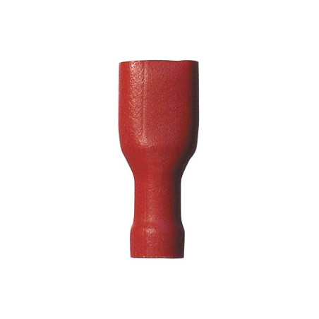 VERSTEVIGDE, GEÏSOLEERDE, VROUWELIJKE, PLATTE KABELSCHOEN  6,35 x 0,8 mm (0,3 → 1,5 mm²)
