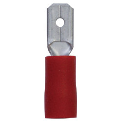 VERSTEVIGDE, VOORGEÏSOLEERDE, MANNELIJKE, PLATTE KABELSCHOEN  4,8 X 0,8 mm (0,3 → 1,5 mm²)