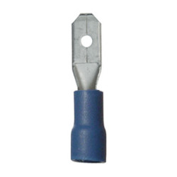 VERSTEVIGDE, VOORGEÏSOLEERDE, MANNELIJKE, PLATTE KABELSCHOEN  4,8 X 0,8 mm (1 → 2,5 mm²)