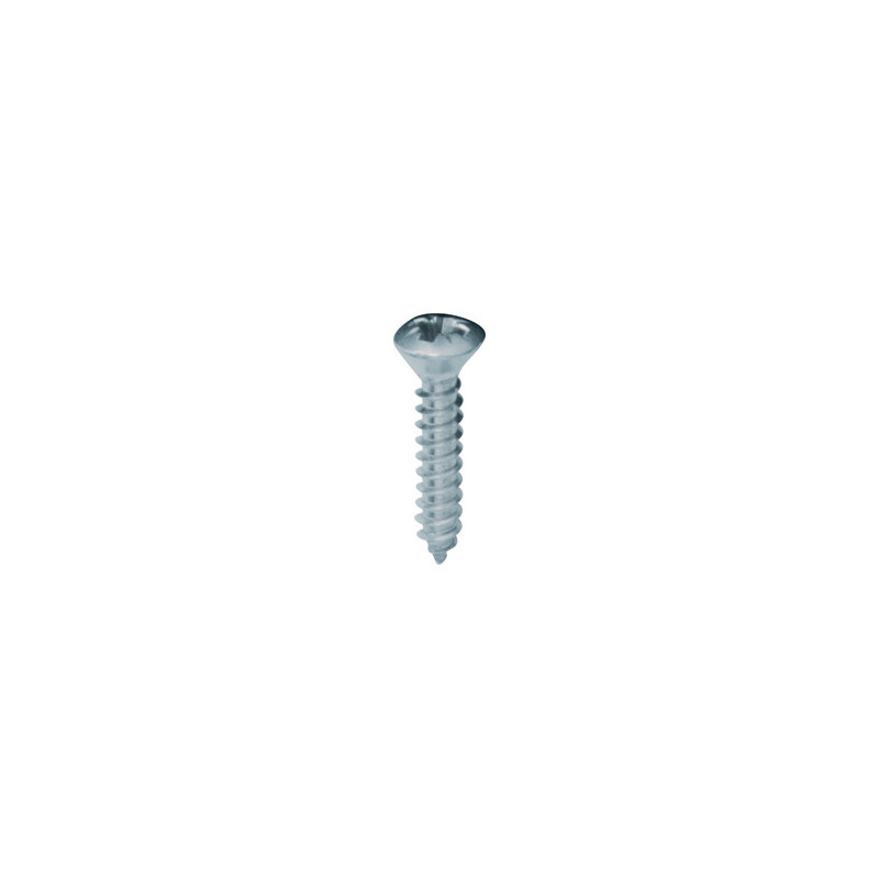 ZELFTAPPENDE SCHROEF MET GEWELFDE VERZONKEN KOP POZI INOX A4 Ø 3,5 X 19 mm DIN 7983