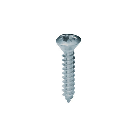 ZELFTAPPENDE SCHROEF MET GEWELFDE VERZONKEN KOP POZI INOX A4 Ø 3,5 X 19 mm DIN 7983