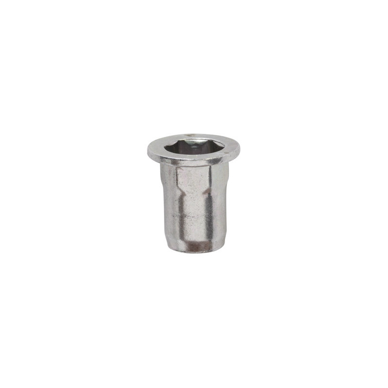 HEXAGONAL STEEL CRIMPING NUT M8-1.25 / 0,5 → 3 mm