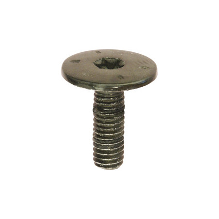 SCHROEF MET BREDE GEWELFDE CILINDRISCHE ZESKANTKOP ZWART ZINK  M6-1.00 X 18 mm PORTIERSLUITING