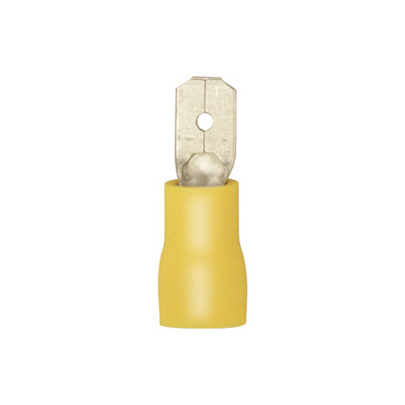 COSSE PLATE PRÉ-ISOLÉE MÂLE RENFORCÉE 6,35 x 0,8 mm (2,6 → 6 mm²)
