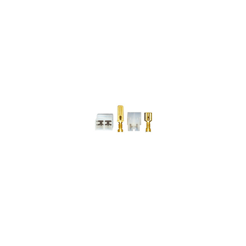 2-PIN MANNELIJKE + VROUWELIJKE CONNECTOR MET 6.35 SERIE-TERMINALS (1 → 2,5 mm²) IN SET