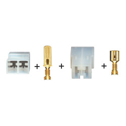 1-PIN MANNELIJKE + VROUWELIJKE CONNECTOR MET 6.35 SERIE-TERMINALS (1 → 2,5 mm²) IN SET