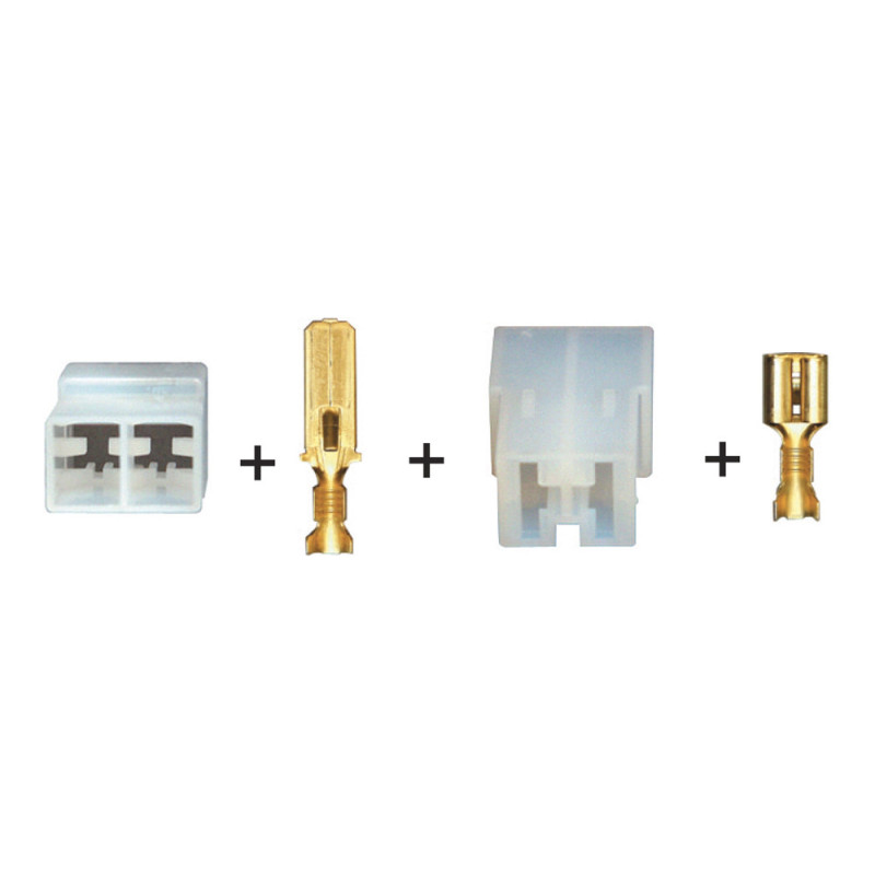 1-POSITION MALE + FEMALE CONNECTOR WITH 6.35 SERIES TERMINALS (1 → 2.5 mm²) IN SET
