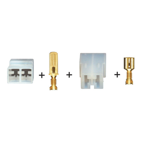 1-POSITION MALE + FEMALE CONNECTOR WITH 6.35 SERIES TERMINALS (1 → 2.5 mm²) IN SET