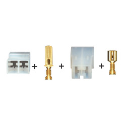 CONNECTEUR 1 VOIE MÂLE + FEMELLE AVEC COSSES SÉRIE 6.35 (2,5 → 6 mm²) EN KIT