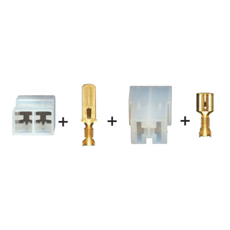 1-PIN MANNELIJKE + VROUWELIJKE CONNECTOR MET 6.35 SERIE-TERMINALS (2,5 → 6 mm²) IN SET