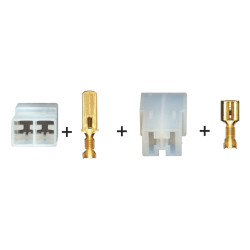 3-POLIG MÄNNLICH + WEIBLICH STECKVERBINDER MIT KONTAKTE 6.35 SERIEN (1 → 2,5 mm²) IM SET