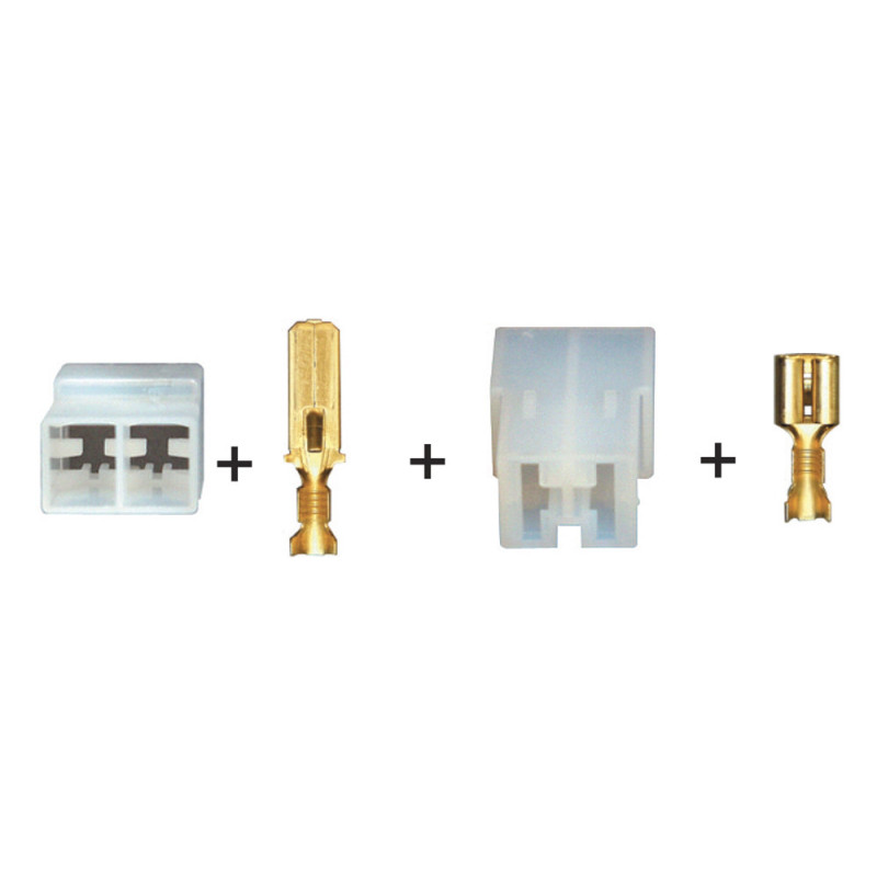 3-PIN MANNELIJKE + VROUWELIJKE CONNECTOR MET 6.35 SERIE-TERMINALS (1 → 2,5 mm²) IN SET
