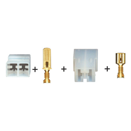 3-PIN MANNELIJKE + VROUWELIJKE CONNECTOR MET 6.35 SERIE-TERMINALS (1 → 2,5 mm²) IN SET