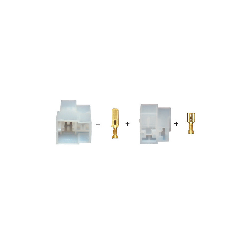 CONNECTEUR 3 VOIES MÂLE + FEMELLE AVEC COSSES SÉRIE 6.35 (2,5 → 6 mm²) EN KIT