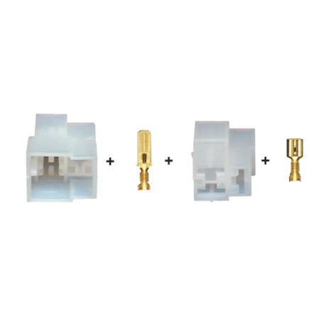 3-PIN MANNELIJKE + VROUWELIJKE CONNECTOR MET 6.35 SERIE-TERMINALS (2,5 → 6 mm²) IN SET