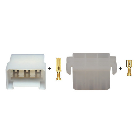 6-POSITION MALE + FEMALE CONNECTOR WITH 6.35 SERIES TERMINALS (1 → 2.5 mm²) IN SET