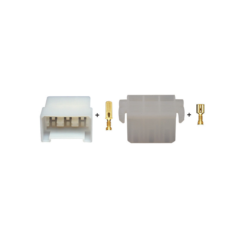 6-PIN MANNELIJKE + VROUWELIJKE CONNECTOR MET 6.35 SERIE-TERMINALS (2,5 → 6 mm²) IN SET