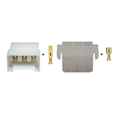 6-PIN MANNELIJKE + VROUWELIJKE CONNECTOR MET 6.35 SERIE-TERMINALS (2,5 → 6 mm²) IN SET