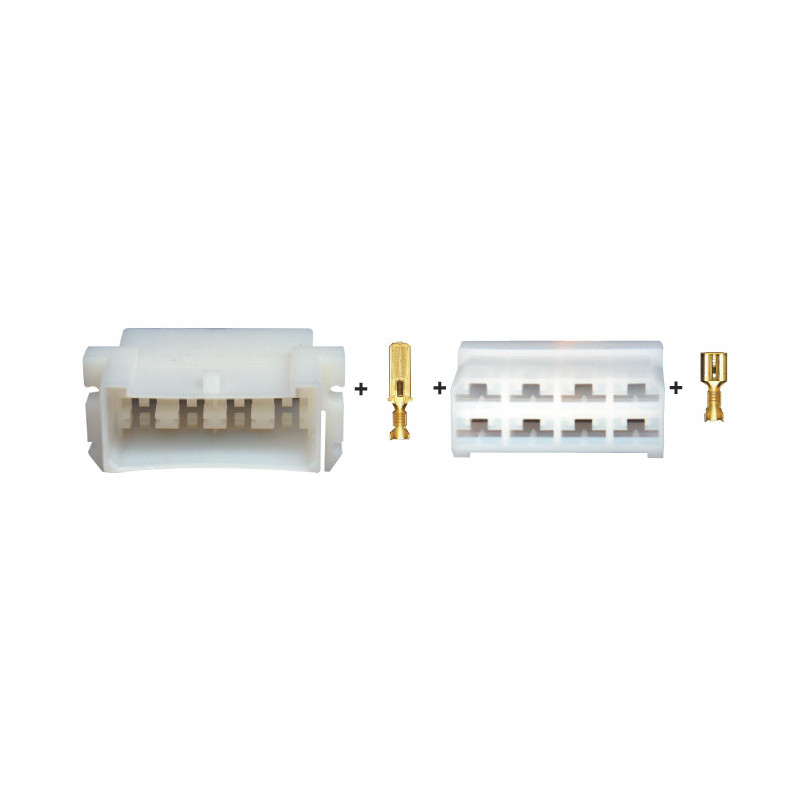 8-POLIG MÄNNLICH + WEIBLICH STECKVERBINDER MIT KONTAKTE 6.35 SERIEN (1 → 2,5 mm²) IM SET