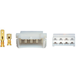 8-PIN MANNELIJKE + VROUWELIJKE CONNECTOR MET 6.35 SERIE-TERMINALS (2,5 → 6 mm²) IN SET