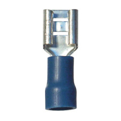 VERSTEVIGDE, VOORGEÏSOLEERDE, VROUWELIJKE, PLATTE KABELSCHOEN  6,35 x 0,8 mm (1 → 2,5 mm²)