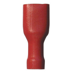 VERSTEVIGDE, GEÏSOLEERDE, VROUWELIJKE, PLATTE KABELSCHOEN  6,35 x 0,8 mm (0,3 → 1,5 mm²)