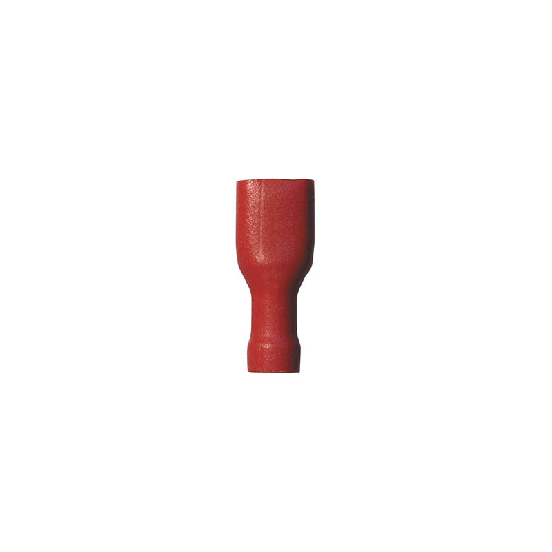 FLACHSTECKHÜLSE ISOLIERT, VERSTÄRKT  6,35 X 0,8 mm (0,3 → 1,5 MM²)