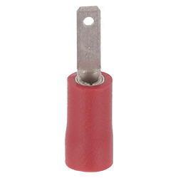 VERSTEVIGDE, VOORGEÏSOLEERDE, MANNELIJKE, PLATTE KABELSCHOEN 2,8 X 0,5 mm (0,3 → 1,5 mm²)