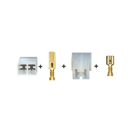 2-POSITION MALE + FEMALE CONNECTOR WITH 6.35 SERIES TERMINALS (2,5 → 6 mm²) IN SET