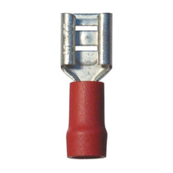VERSTEVIGDE, VOORGEÏSOLEERDE, VROUWELIJKE, PLATTE KABELSCHOEN  6,35 x 0,8 mm (0,3 → 1,5 mm²)